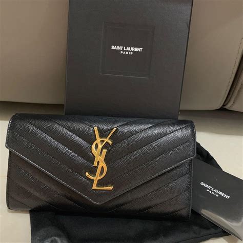 ysl large monogram flap wallet review|YSL card wallet.